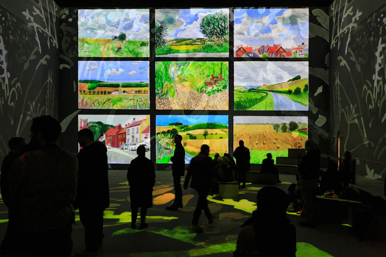 People at an immersive exhibition