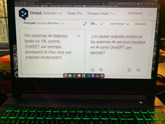 Un écran d'ordinateur affichant du texte