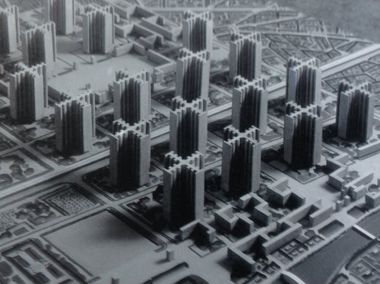 Modelo de un plan urbanístico rectilíneo.