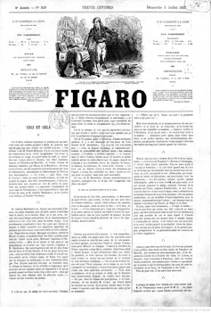 Portada de un periódico de mediados del siglo XIX.
