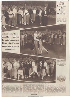 Reportaje de la revista Crónica de un maratón de baile en Madrid de 1.000 horas de duración.
