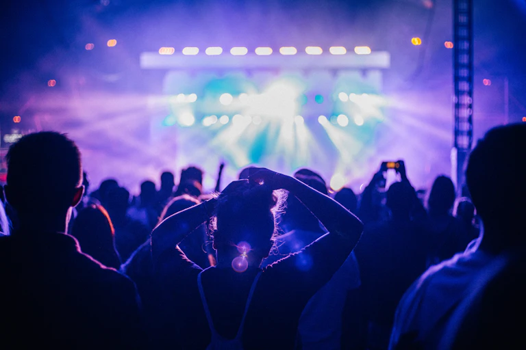 Young people at a concert