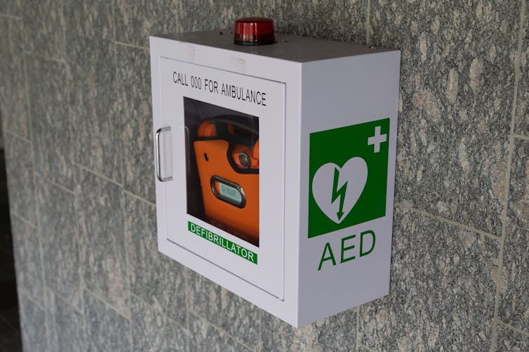 AED on wall