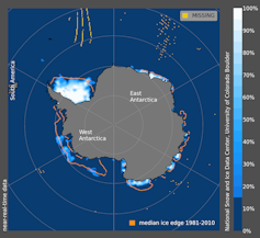 Antarctic sea ice concentration