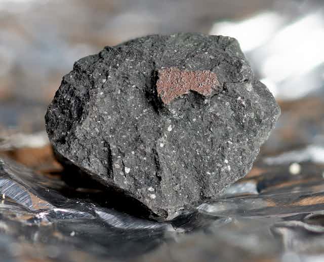 Piece of the Winchcombe meteorite.