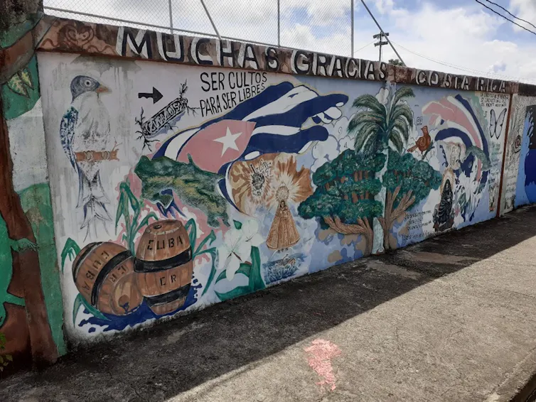Une fresque dans les rues de La Cruz au Costa Rica