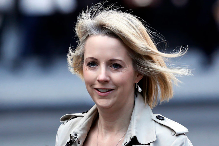 Head and shoulders portrait of journalist Isabel Oakeshott from 2013