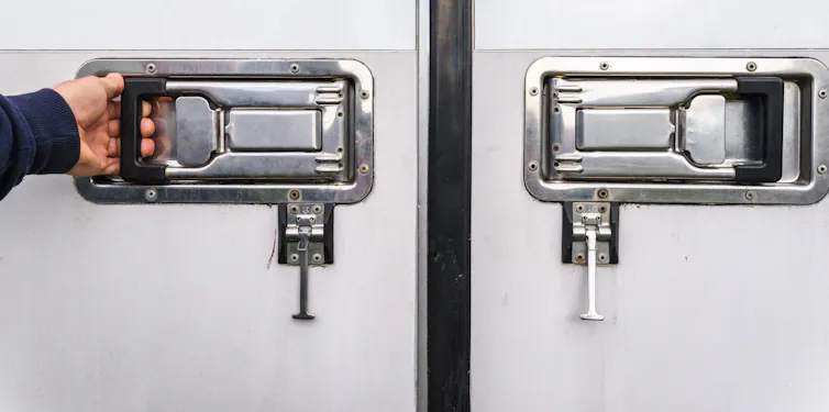 Truck freezer door