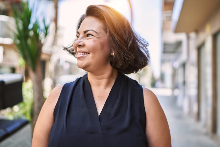 Woman smiling