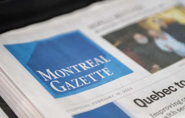 A stack of Montreal Gazette newspapers