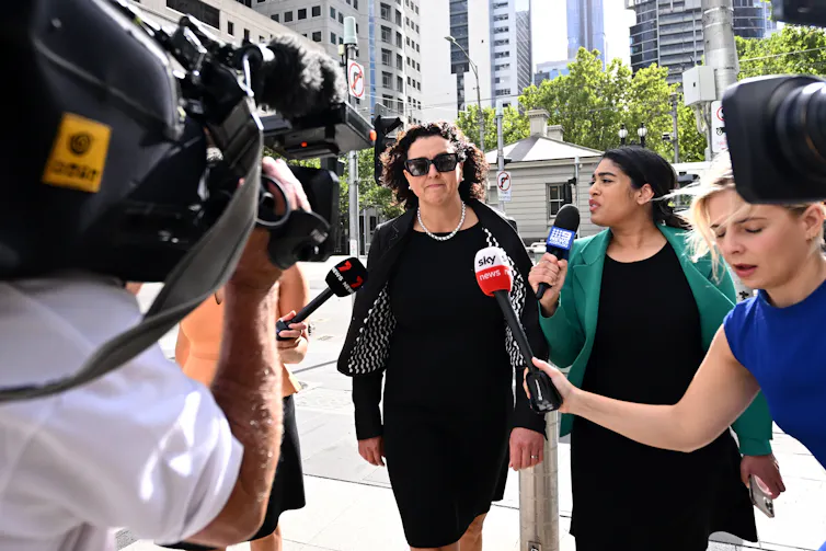 Monique Ryan, the independent member for Kooyong, arrives at the Federal Court of Australia in Melbourne on Friday, February 17 2023.