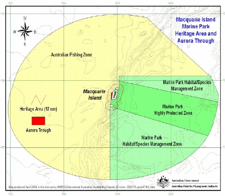 Map of marine park