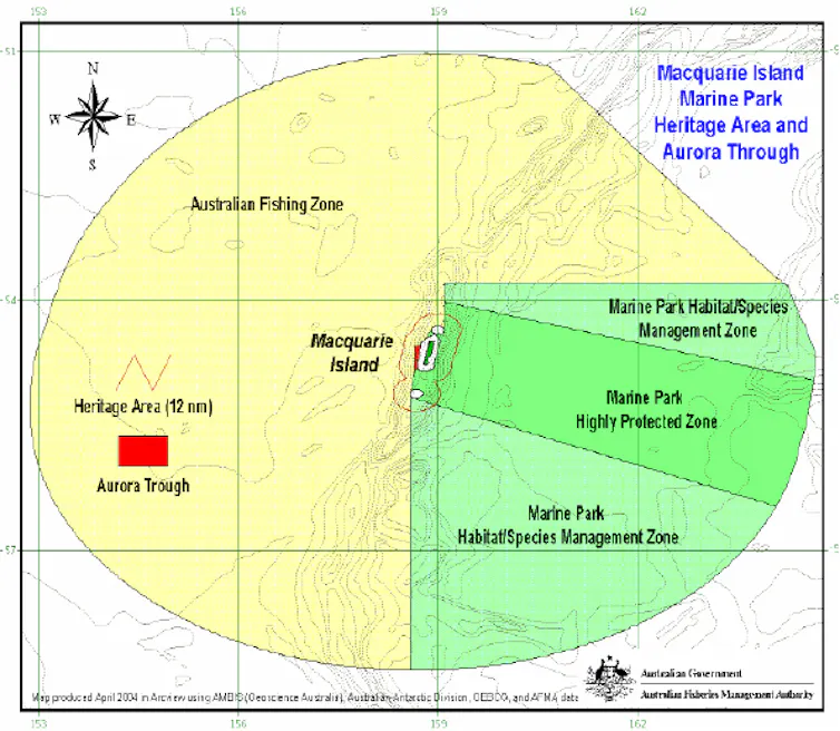 Map of marine park