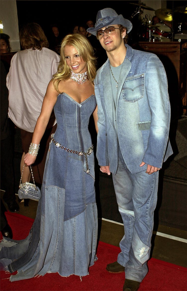 Britney Spears and Justin Timberlake in double denim.