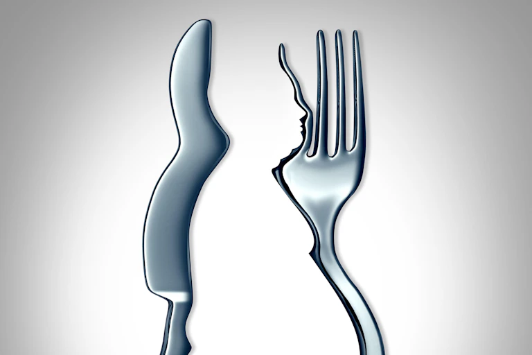 A wonky knife and fork