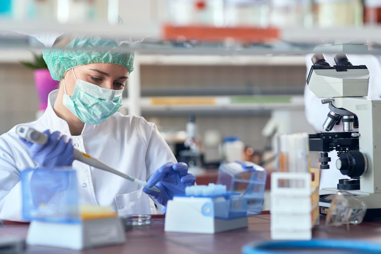 A scientist conducting laboratory analysis