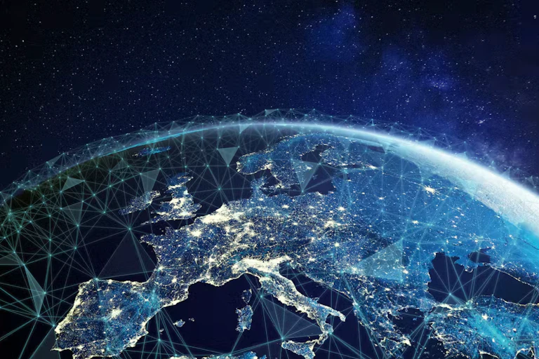 planète connectée en réseau