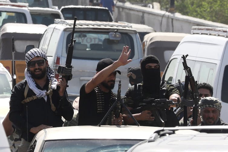 Members of Shiite militias loyal to cleric Muqtada al-Sadr.