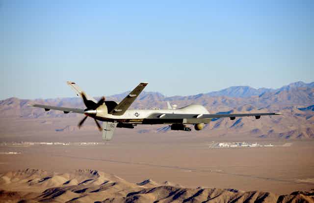 A MQ-9 Reaper flying a training mission in the US.
