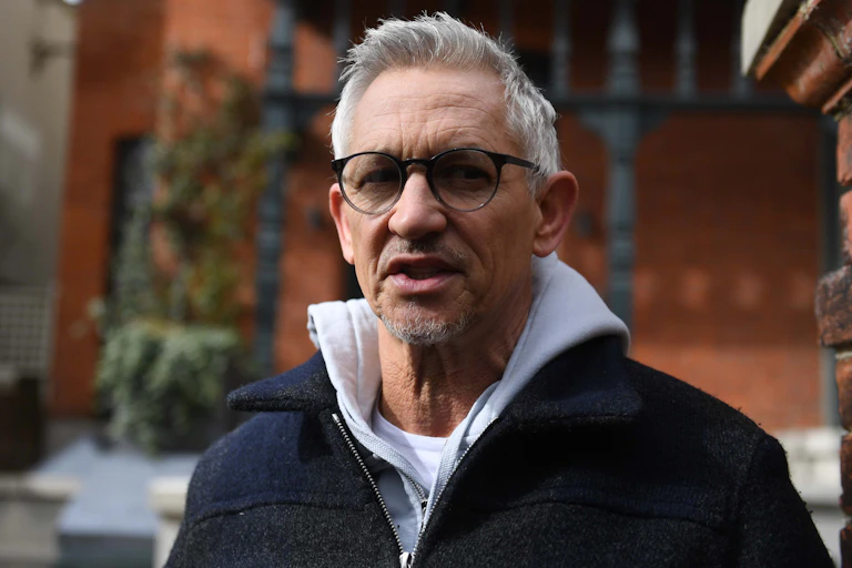 BBC sports host Gary Lineker in casua clothing.