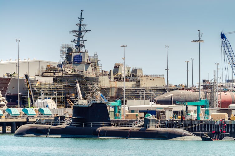 The Osborne Naval Shipyard in north Adelaide