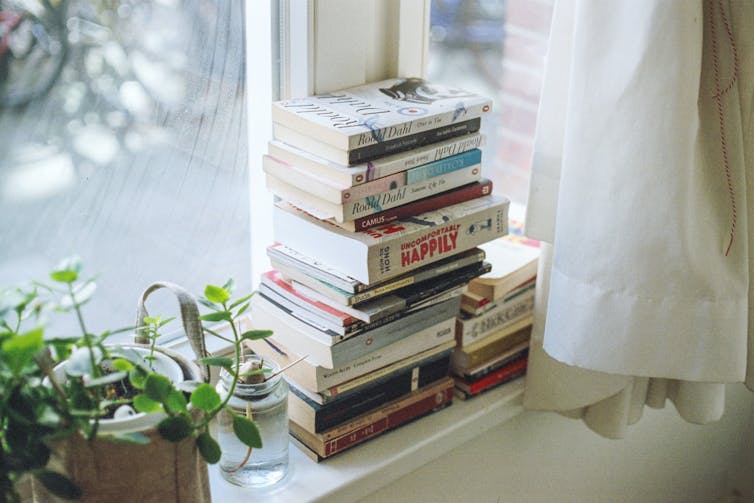 A stack of books