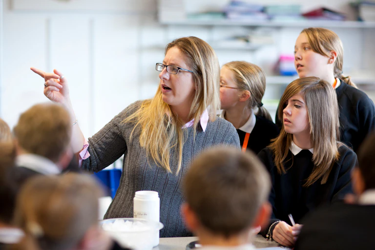 A teacher explaining a concept to students.