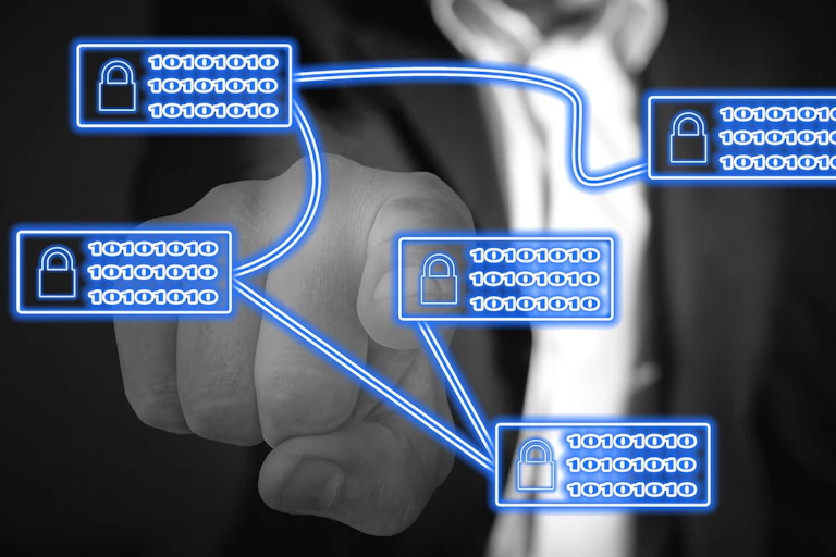 Illustration de blockchain en milieu professionnel