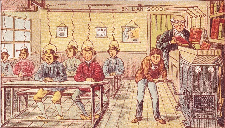 Représentation de l’école de l’an 2000 telle qu’on l’imaginait en 1910