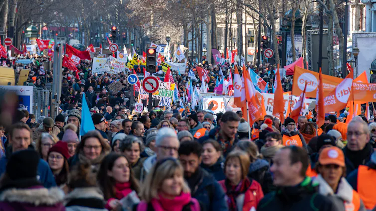 Manifestation syndicale contre la réforme des retraites