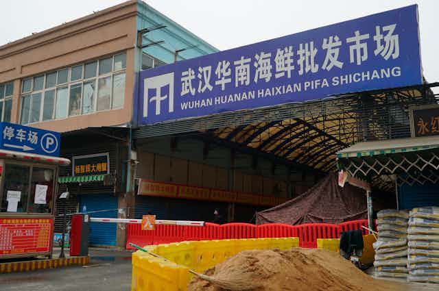 The now-closed Wuhan wet market