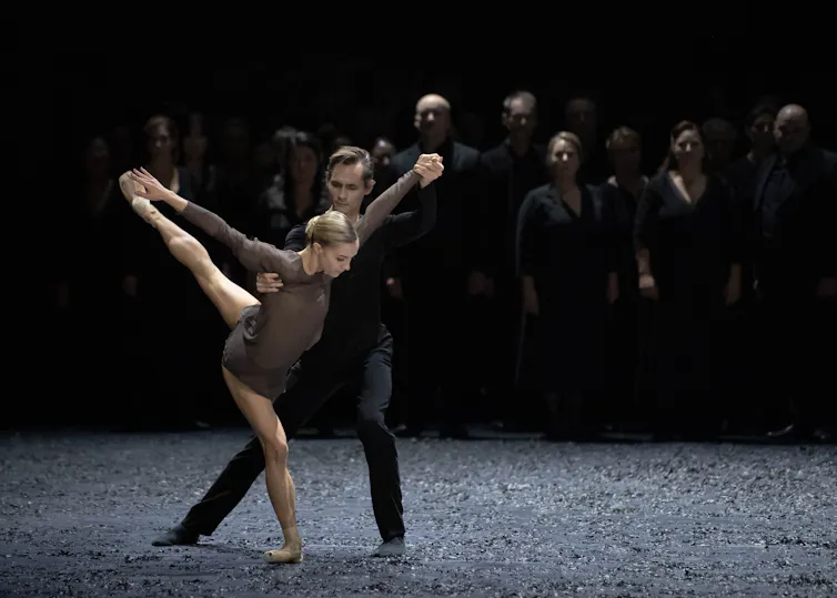 Two ballet dancers.