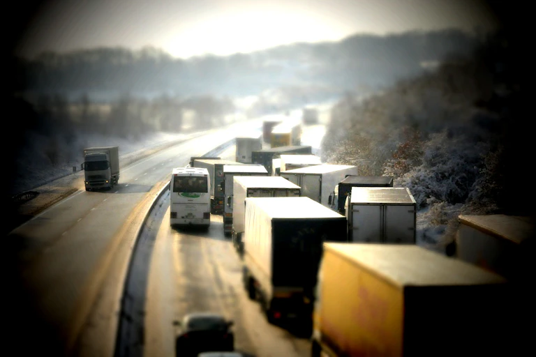 File de camions