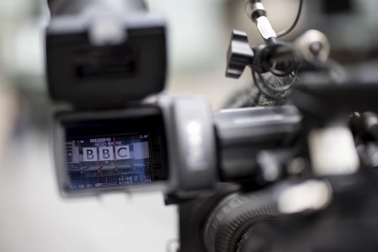 Looking through the back of a BBC camera