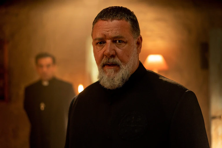 Russell Crowe as a priest