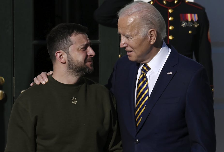 Joe Biden et Volodymyr Zelensky