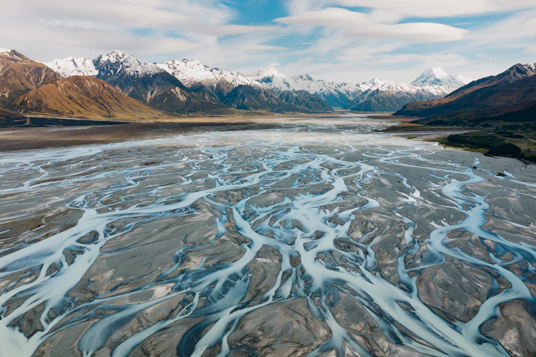 A braided river