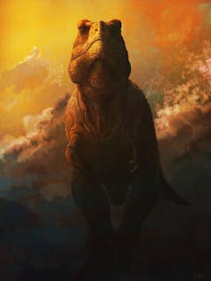 A T-Rex with closed lips