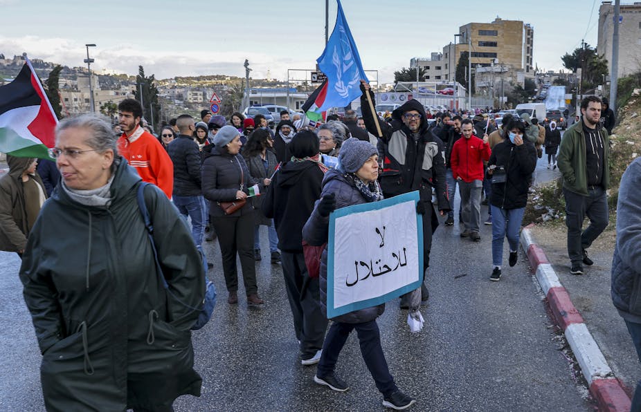 Manifestation palestinienne à Jérusalem-Est