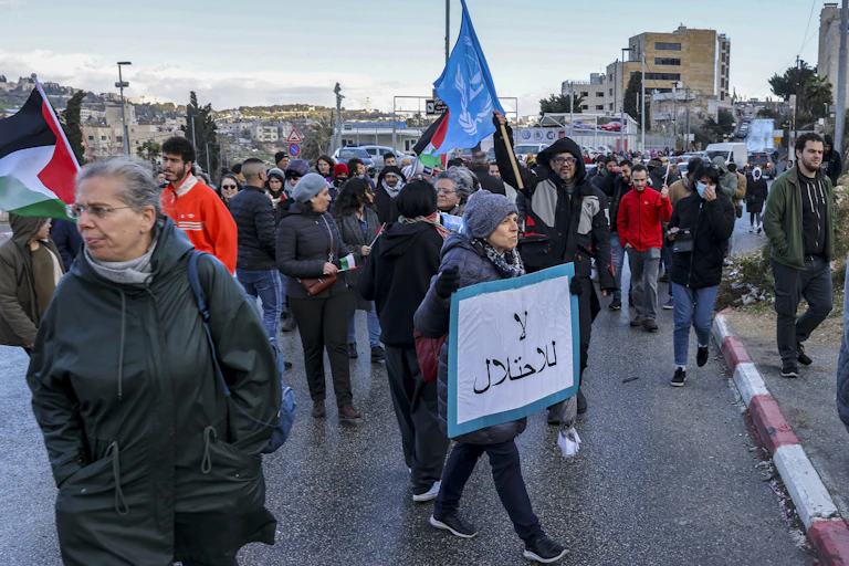 Manifestation palestinienne à Jérusalem-Est