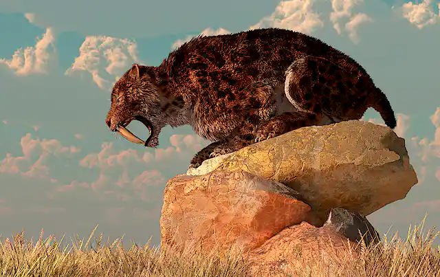 Calico Sabertooth Sabertooth cat skull newly discovered in Iowa reveals details about ...