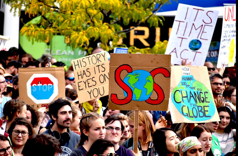 A climate protest in Canada.