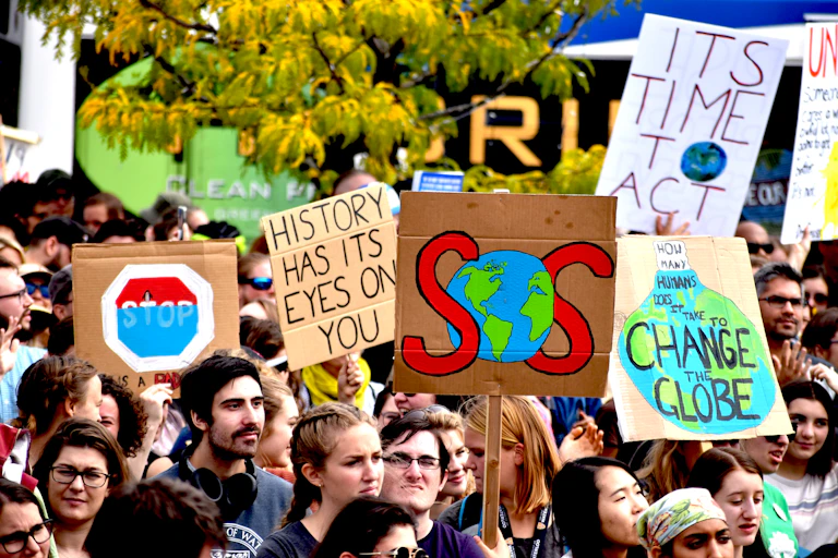 A climate protest in Canada.