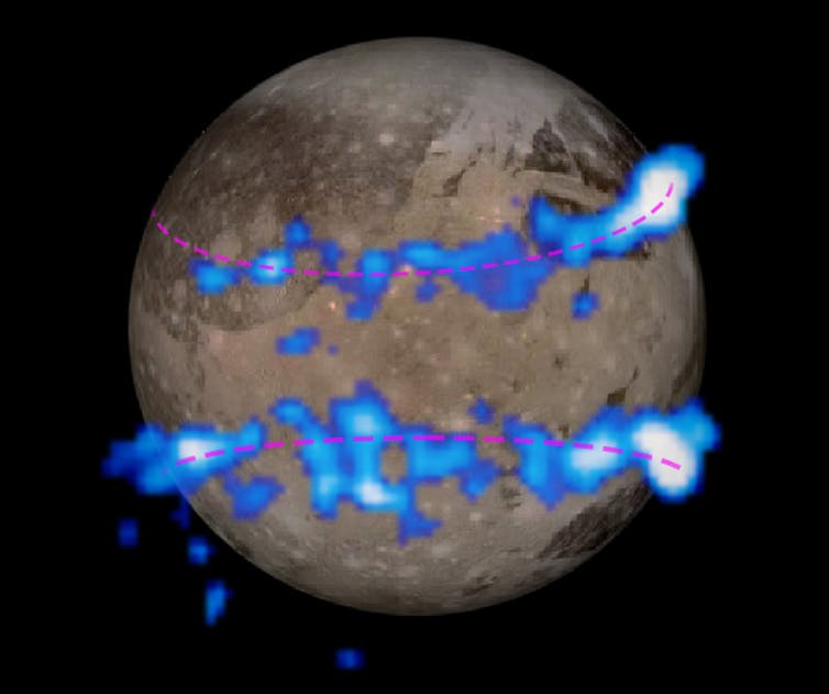 Ganymede’s northern lights