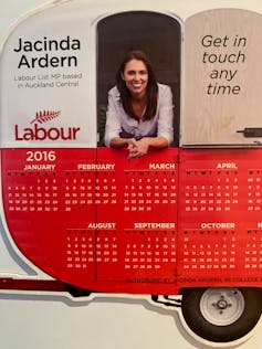 A promotional fridge magnet from Ardern’s pre-PM days.