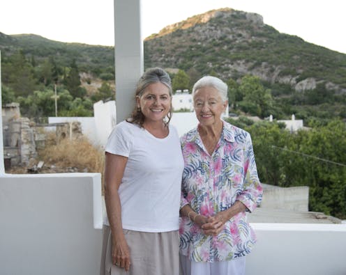 what happened when Susan Johnson took her 85-year-old mother to live on a Greek island