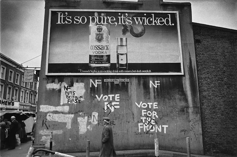 National Front graffiti on a wall