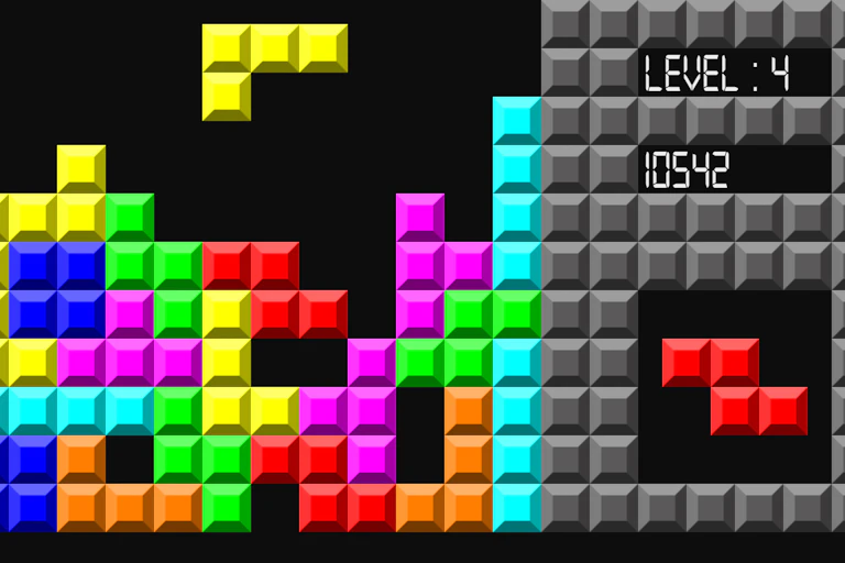 Colourful blocks made up of different shapes