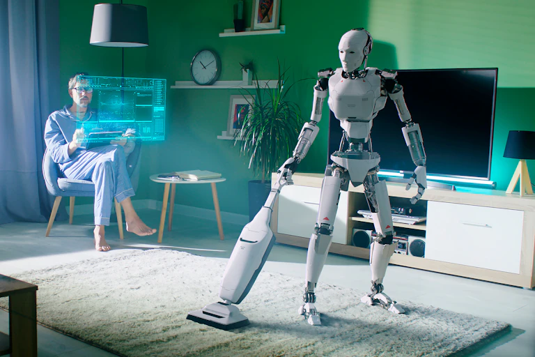 Robot vacuum cleaning within the home