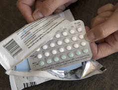 A package of birth control pills.